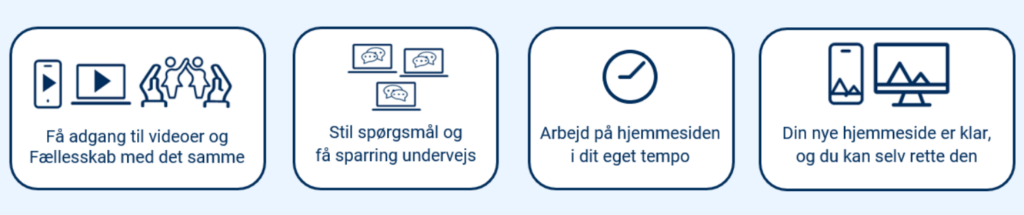 Flow for 'Lær at lave en ny hjemmeside - med en mentor'